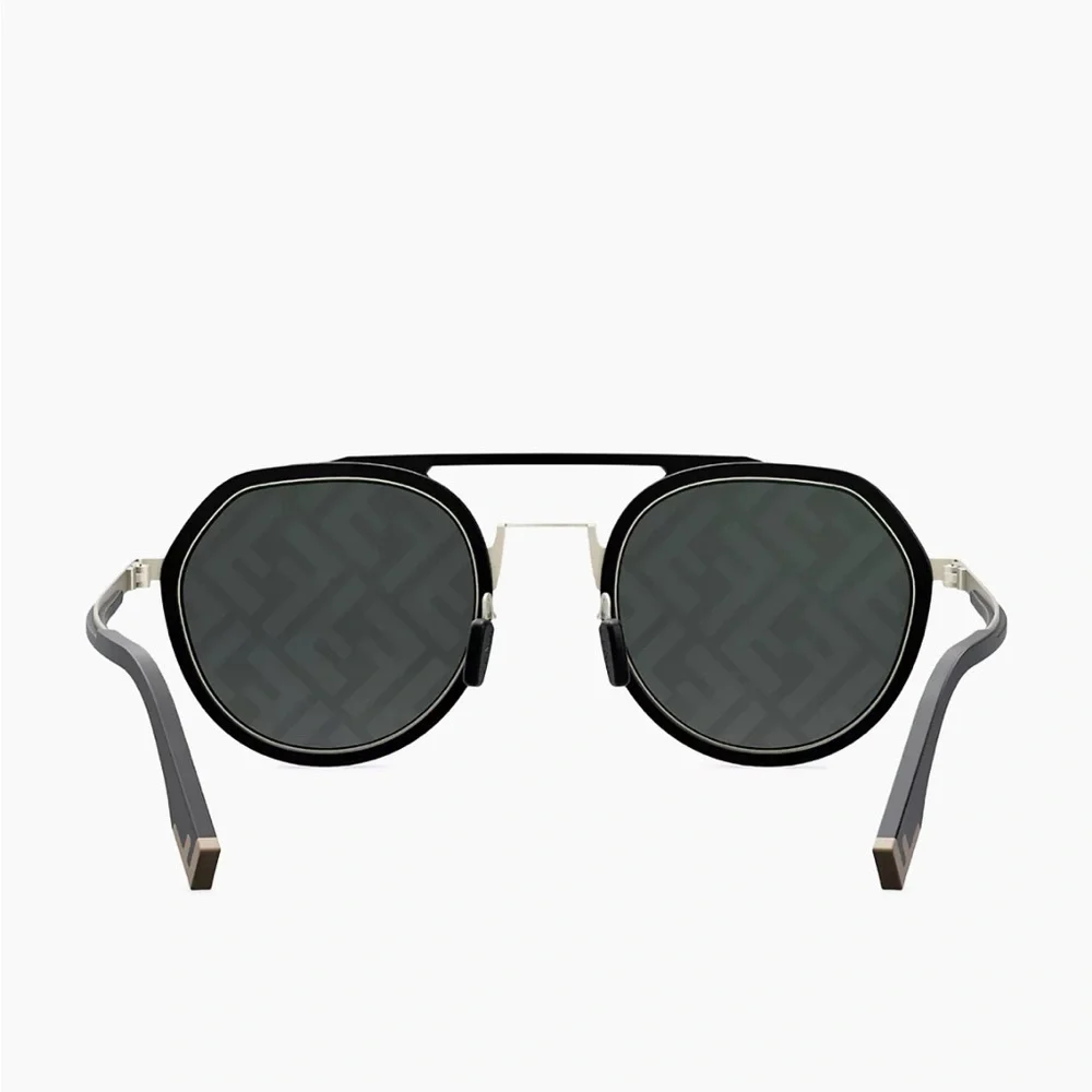 New Authentic Fendi Pattern Pilot Men's Sunglasses FE40040U 02C 51.